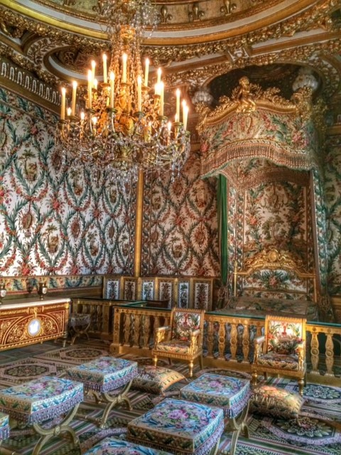 This room and bed was designed for Marie Antoinette.
