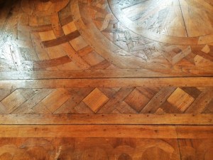 Every inch of these rooms was ornate. Even the wood floors. All of them were like this.