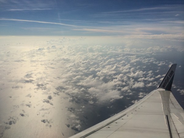 On our descent: beautiful ocean!